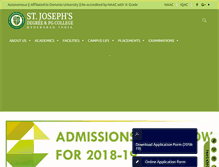 Tablet Screenshot of josephscollege.ac.in